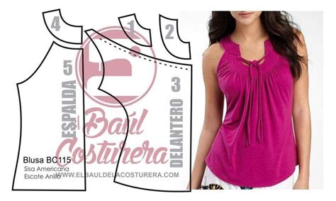 Pin De Rosa Rios En Patrones De Ropa Patrón De Costura De Blusa Patrones De Blusa Patrones