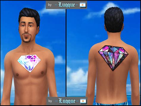 The Sims Resource - Galaxy Diamond Male Tattoo