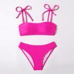 Tie Shoulder Bikini Swimsuit Straps High Cut Beach Casual Bikinis Set Power Day Sale