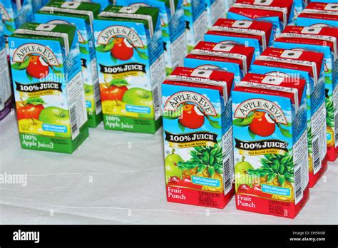 Apple And Eve Brand Juice Boxes Fruit Punch Boxes Are In Focus Apple