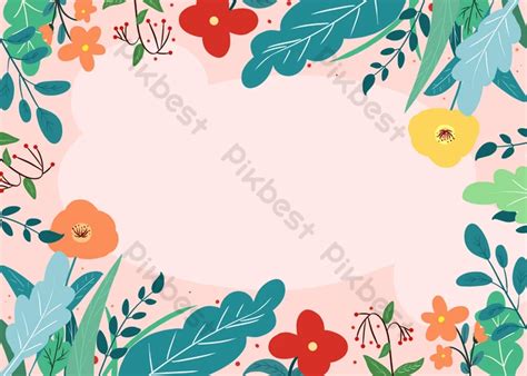 Cartoon Spring Flower Flowers Background | PSD Free Download - Pikbest