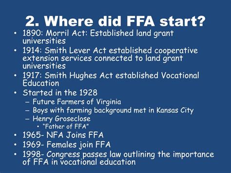 Ppt Ffa History And Background Powerpoint Presentation Free Download