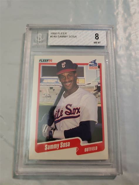 Fleer Sammy Sosa Baseball Card Rookie Rc Graded Bgs Ebay