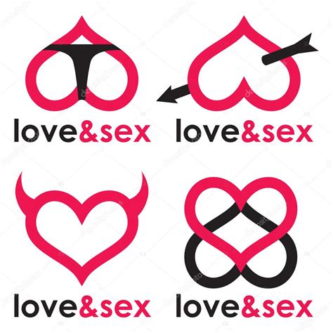 Tienda De Sexo Logo Corazones Colección Stock Vector By ©vadim Design