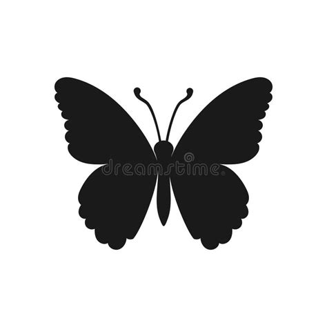 Ilustra O Do Vetor Preto E Branco Da Borboleta Silhueta Da Borboleta