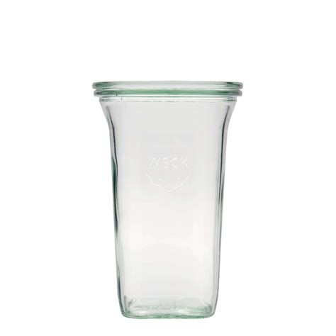 Ml Weck Quadro Jar Square Closure Round Rim Clear