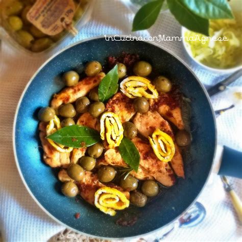 Galletto In Padella Con Olive E Pomodoro In Cucina Con Mamma