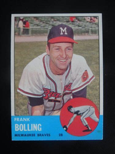 1963 Topps Baseball Card 570 Frank Bolling NM EBay