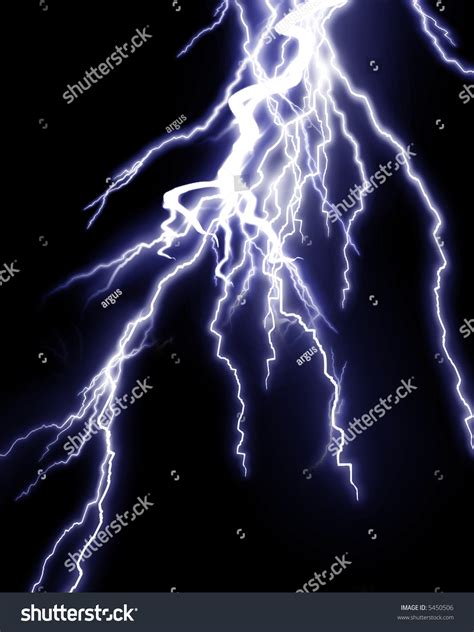 Bright Glowing Lightning Strike Stock Illustration 5450506 Shutterstock