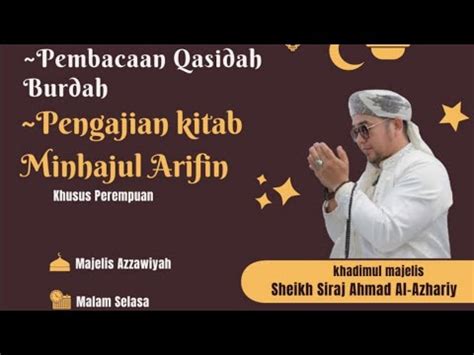 PEMBACAAN QASIDAH BURDAH 01 Juli 2024 YouTube