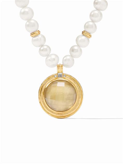 Astor Statement Necklace In Iridescent Champagne Julie Vos