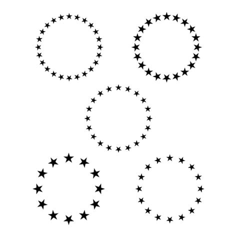 Premium Vector Stars In Circle Icon Set Vector Illustration