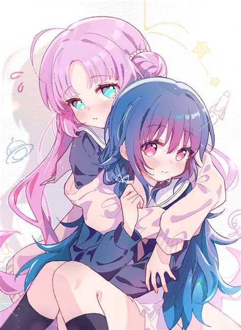 Akeuchi Yuu And Konohoshi Umika Hoshikuzu Telepath Drawn By Hzs Yumu