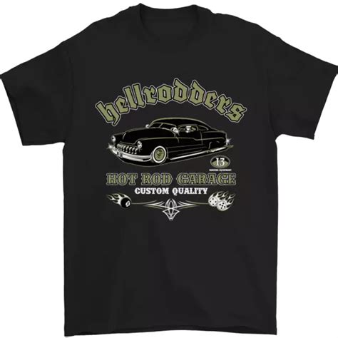 T SHIRT POUR HOMMES Hellrodders Hot Rod Garage Dragster Coton EUR PicClick FR
