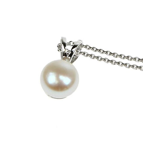 Single Freshwater Pearl Sterling Silver Necklace Eves Addiction®