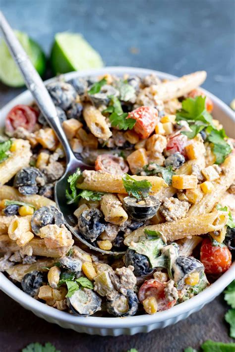 Taco Pasta Salad Wonkywonderful