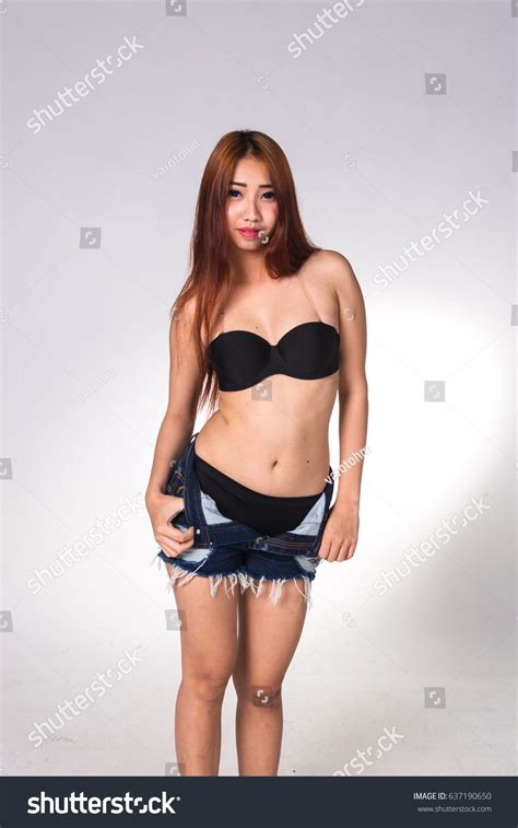 Sexy Asian Woman White Lingerie On Stock Photo 637190650 Shutterstock