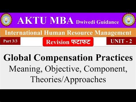 International Human Resource Management Global Compensation