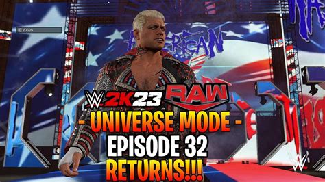 Wwe K Universe Mode Monday Night Raw Returns Youtube