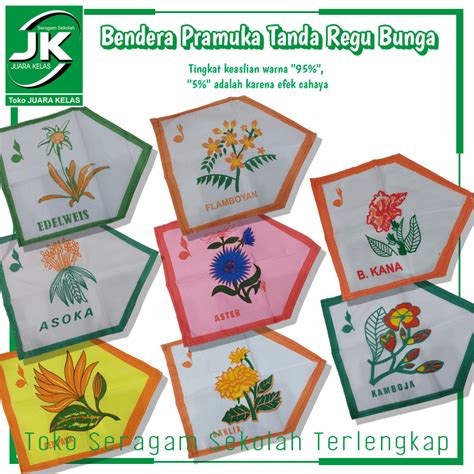 Jual Toko Juara Kelas Bendera Tanda Regu Bunga Bendera Bungapramuka