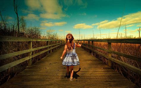 Download Bridge Little Girl Photography Child Image