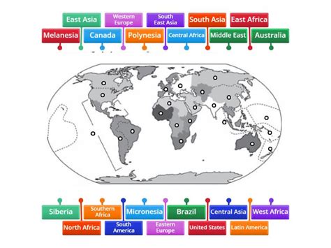 World Regions- Closer Look - Labelled diagram