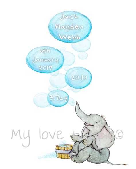 Elephant Blowing Bubbles Nursery Art Nursery Print - Etsy