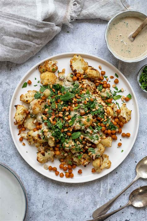 Ger Steter Blumenkohl Und Kichererbsen Mit Tahini Elle Republic