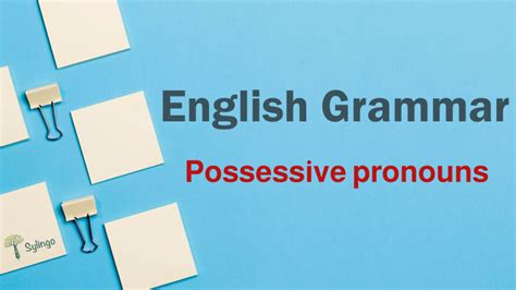 Possessive Pronouns Sylingo