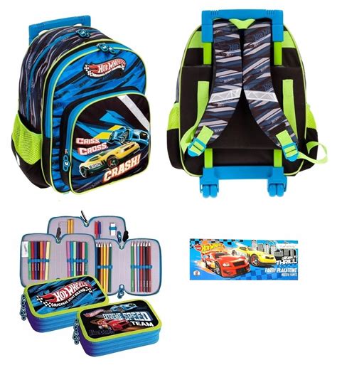 HOT WHEELS PLECAK NA KÓŁKACH PIÓRNIK 3 komorowy 7500430405 oficjalne archiwum Allegro