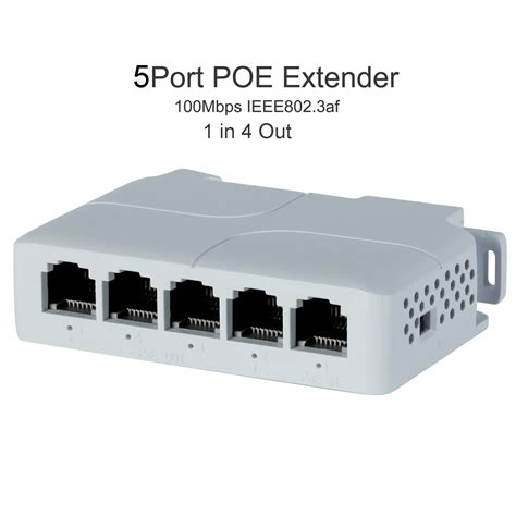 Extensor POE De 5 Puertos Repetidor De Interruptor De Red Con IEEE802