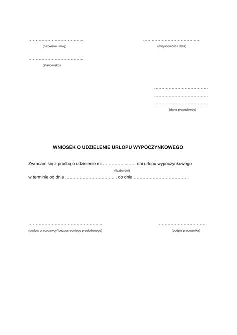 Ile dni urlopu za miesiąc pracy w Polsce Urlop wypoczynkowy