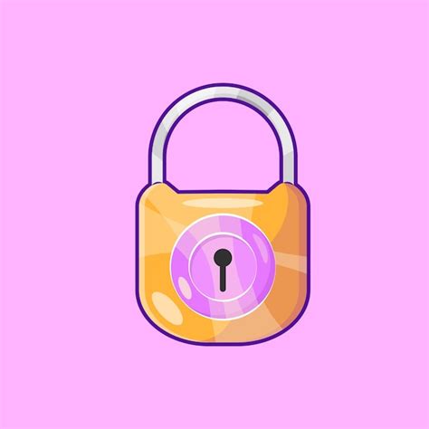 Premium Vector Padlock Illustration In Cartoon Style