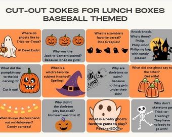 Halloween Lunch Box Jokes Halloween Lunch Box Notes - Etsy