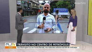 RJ Inter TV 1ª Edição Rua Washington Luiz tem trecho liberado mas