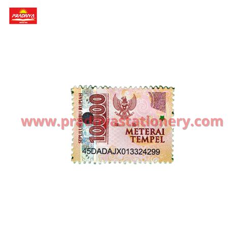 MATERAI TEMPEL 10.000 - Pradnya Stationery