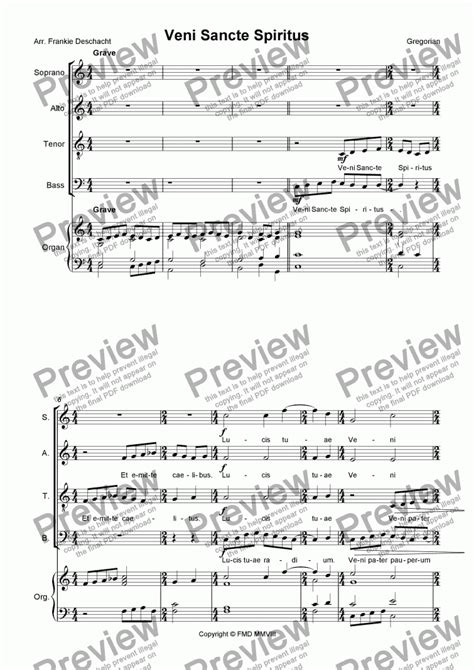 Veni Sancte Spiritus Download Sheet Music Pdf File