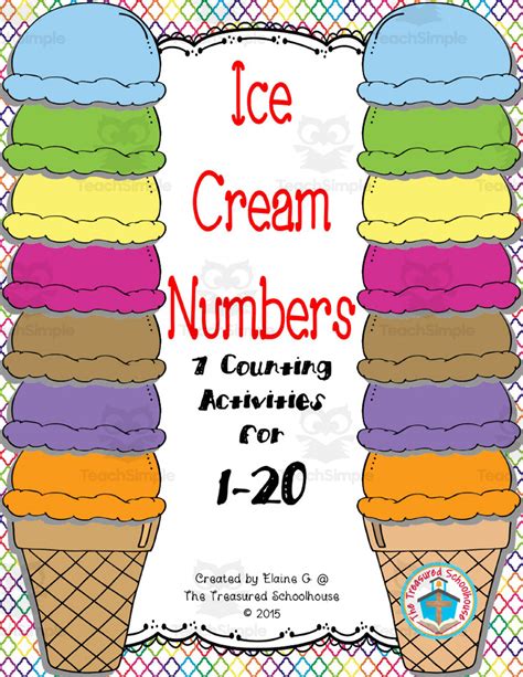 Ice Cream Numbers Activity Set By Teach Simple