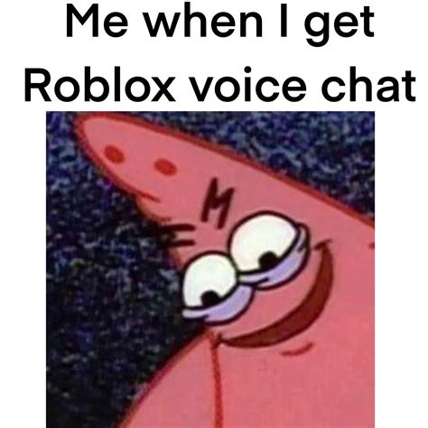 Me when I get Roblox Voice chat: : r/robloxmeme