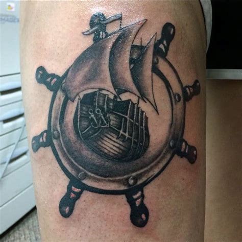 70 Ship Wheel Tattoo Designs For Men A Meaningful Voyage