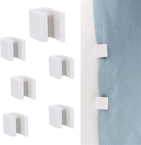 Amazon 10 Pcs Shower Curtain Clips Self Adhesive Shower Curtain