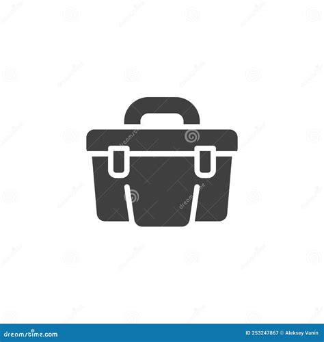 Tool box vector icon stock vector. Illustration of sign - 253247867