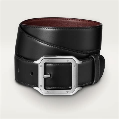 Crl5000607 Santos De Cartier Belt Black Cowhide Palladium Finish