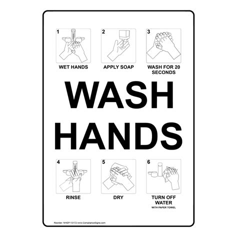 Proper Hand Washing Sign Printable