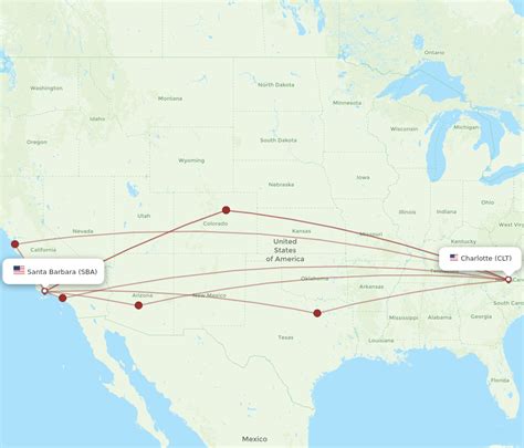 Flights From Charlotte To Santa Barbara Clt To Sba Flight Routes