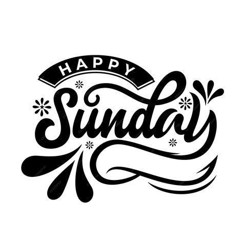 Premium Vector | Greeting text of happy sunday