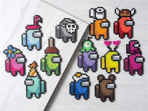 Among Us Perler Beads 14 Free Patterns Diy Candy