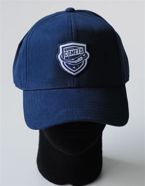 Sportiqe Adjustable Navy Blue Hat W White Outlined Comets Shield