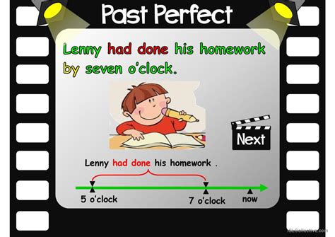 The Past Perfect Tense Explanation English Esl Powerpoints