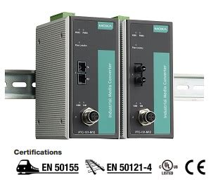 MOXA PTC-101-M12 - Індустріальні, IEC 61850-3 і EN 50121-4 ...